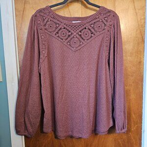 Maurices size 1x crotched purple top